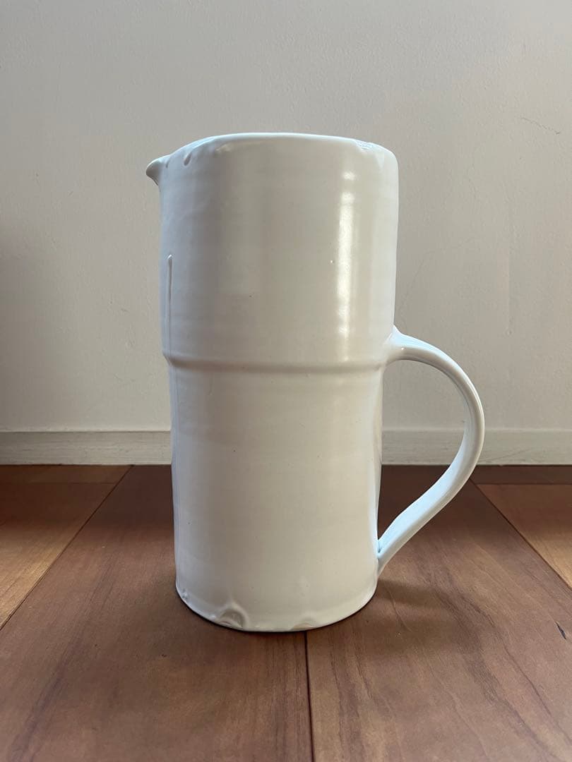 黒田泰蔵　白磁ピッチャー 木箱付き