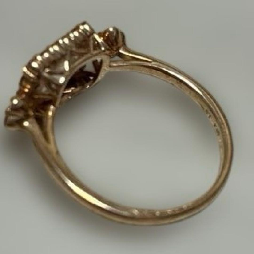 Samantha Tiara エメラルドカットリング　11号　ローズゴールド