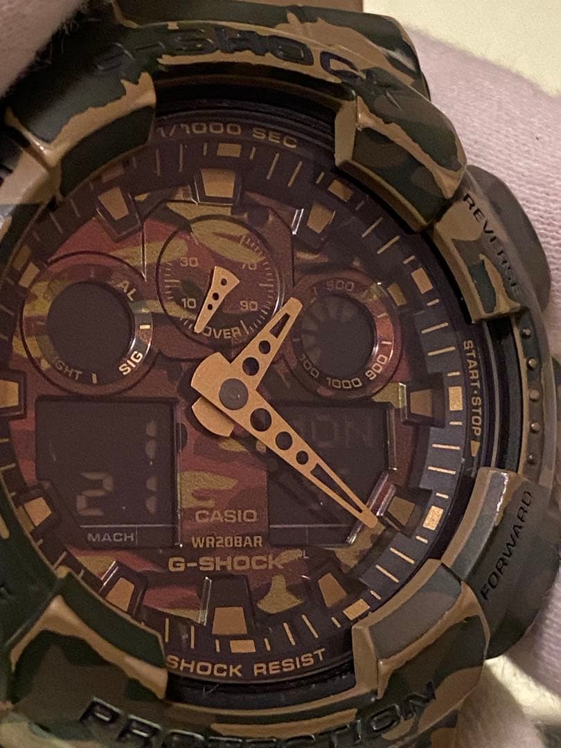 【生産終了品　希少極美品　電池新品】 G-SHOCK GA-100CM カモフラ