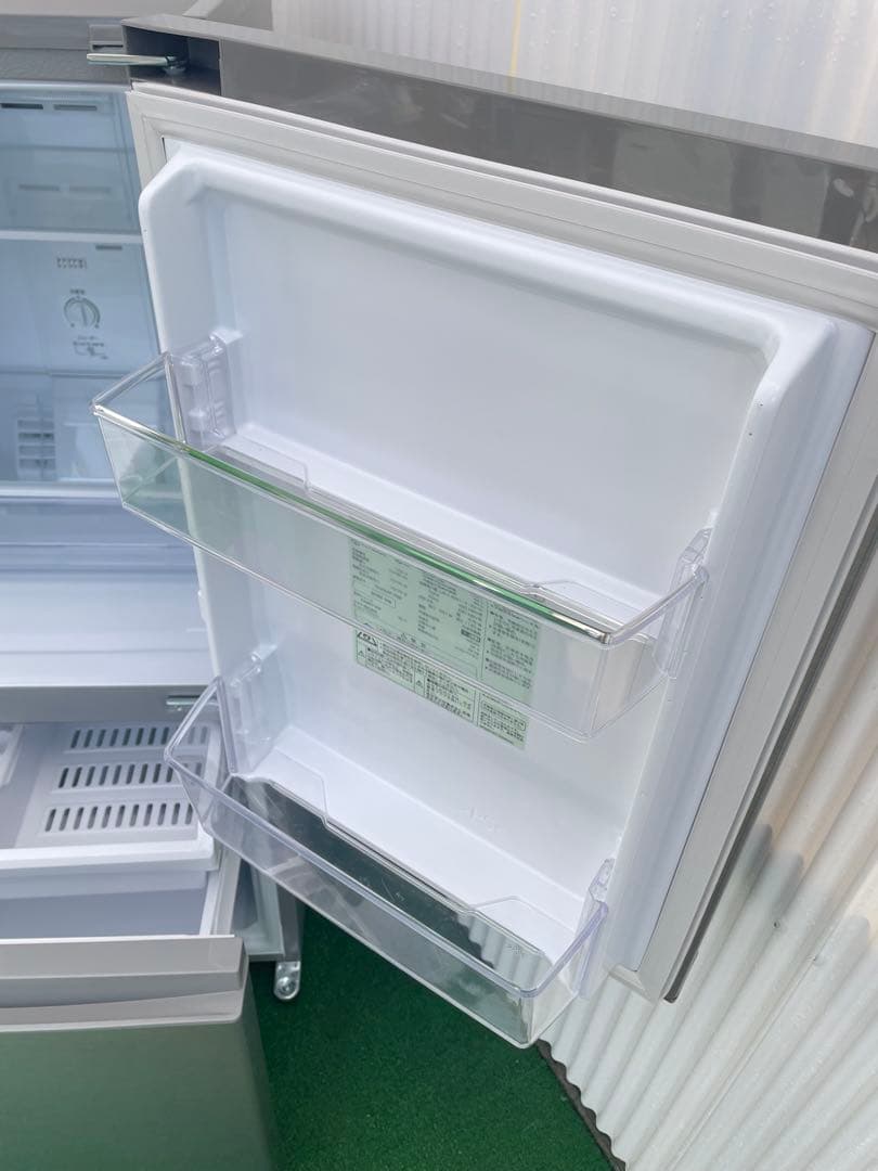 837 アクア ブラッシュシルバー2ドア冷蔵庫 一人暮らし 単身 大容量冷凍室