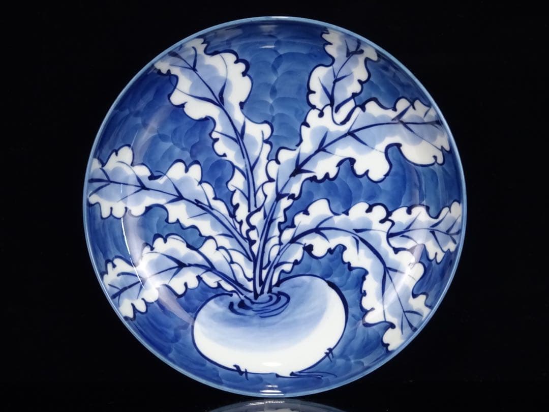 有田焼　館林源右衛門　染濃　根菜図　組皿　中皿　5客　向付　5客　計10客　共箱