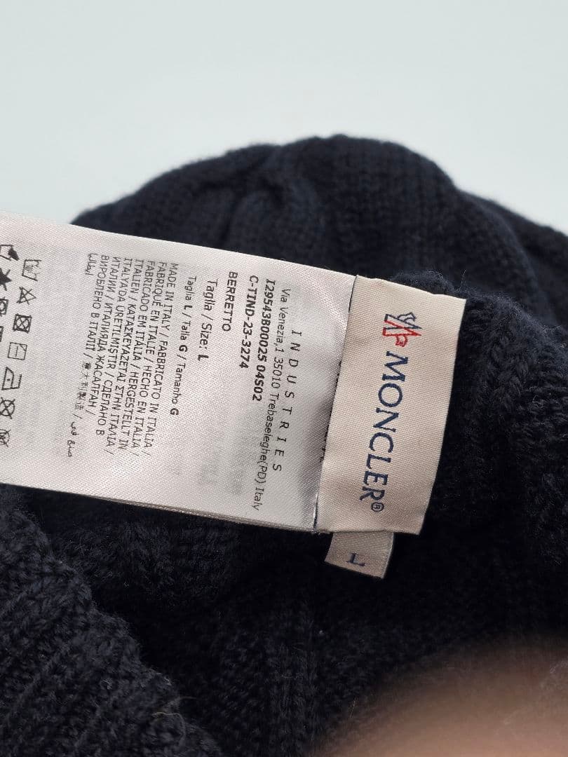 MONCLER ロゴ ニット キッズ Lサイズ 黒