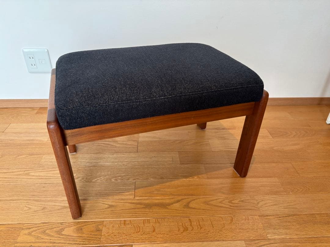 ナガノインテリア スツールLC007 ウォールナット無垢オットマン