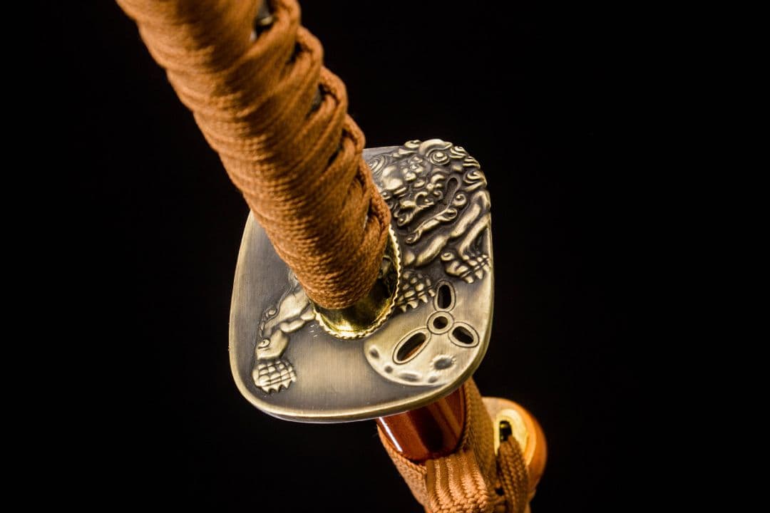 5046-武具 刀装具 日本刀　模造刀 居合刀 武士道 武蔵 鑑賞用 手鍛造打