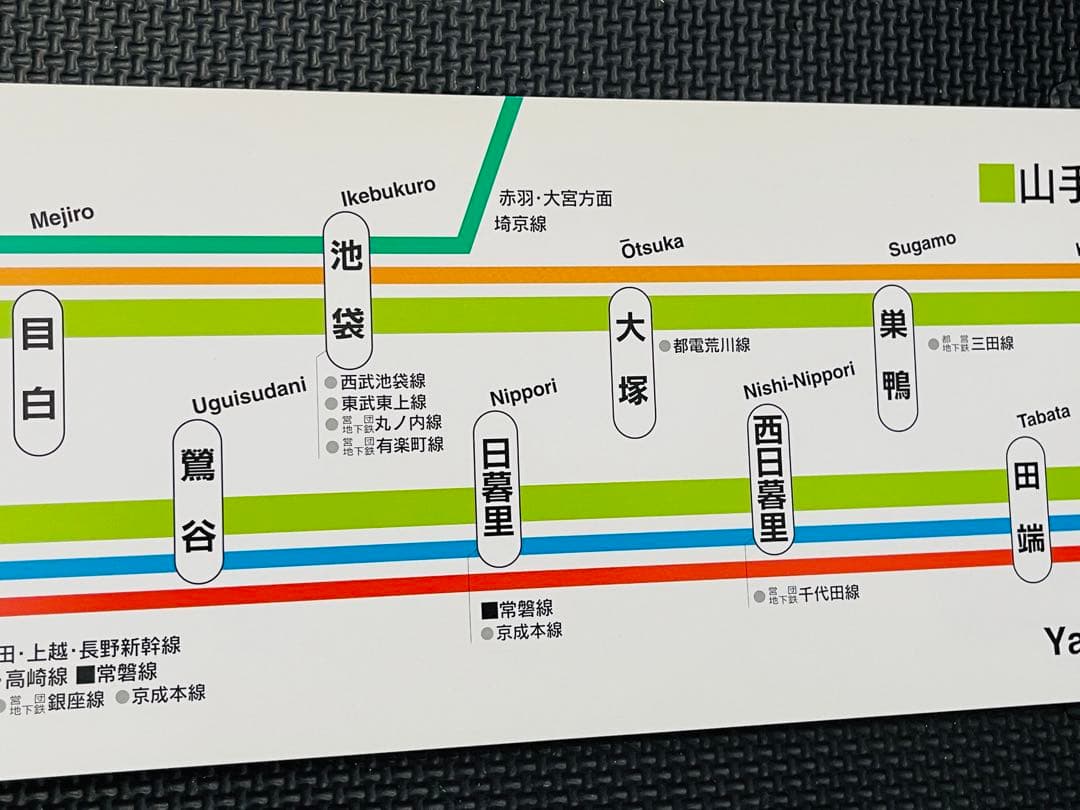 山手線 停車駅のご案内 鉄道 電車 廃品 2002年 当時物 現状品
