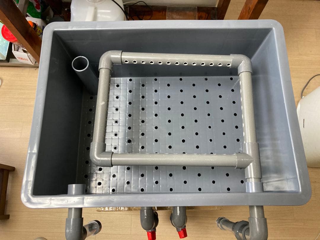 三段式濾過装置大型水槽用沈殿物理生物一体型濾過槽外部式 器水槽濾過