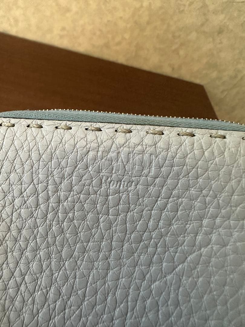 FENDI フェンディ レザー ケース ブルー系