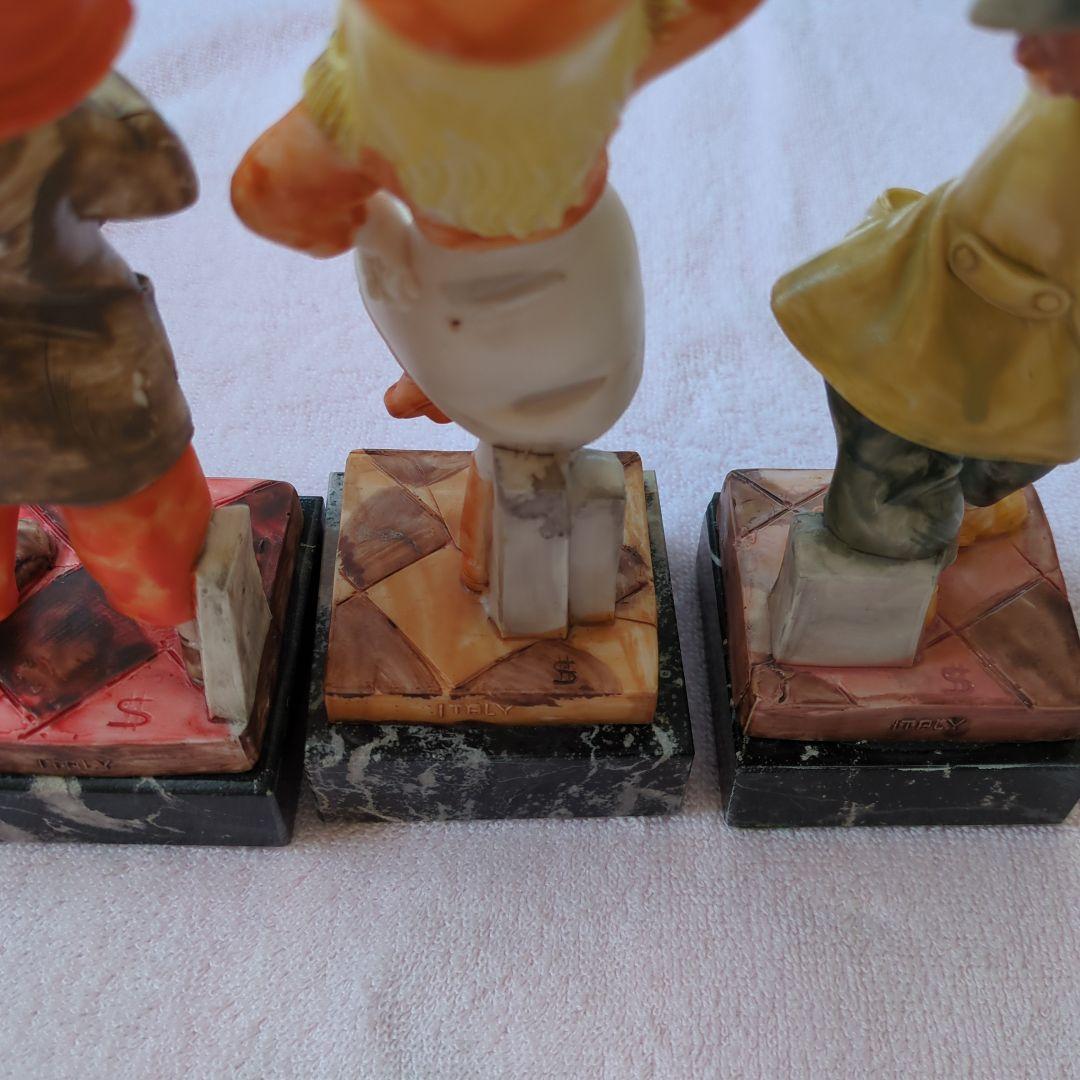 置物 楽隊　3体 　イタリア製　アンティーク