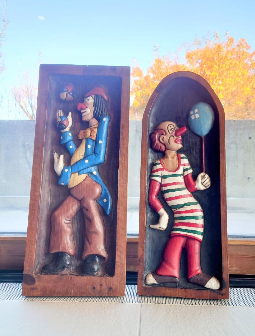 木彫刻は順風満帆波に乗ります 机 事務室 装飾品 工芸品 置物