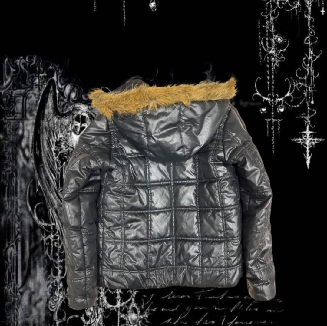 y2k 平成 お兄系 archive 00s ファーダウン 黒 光沢 - メルカリ