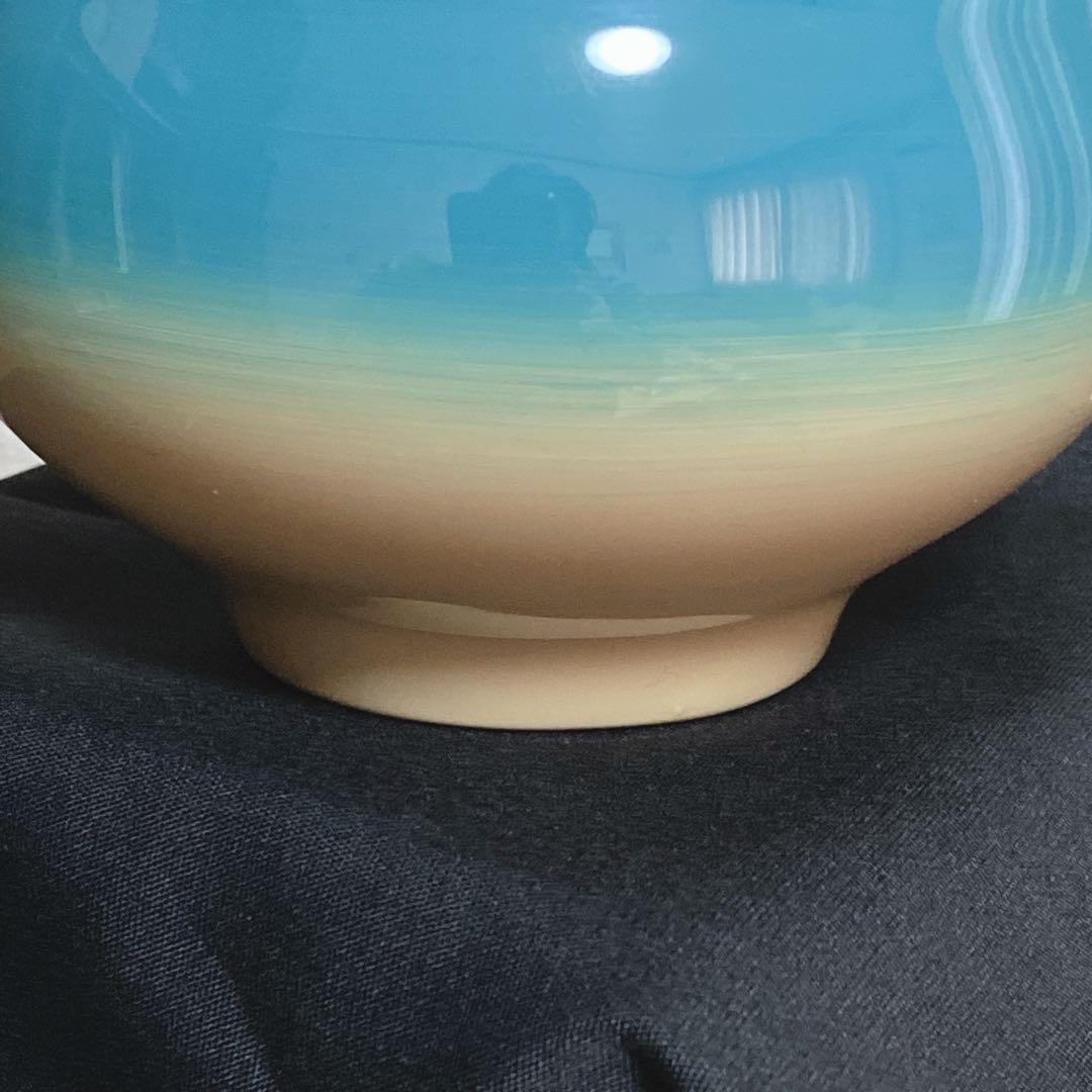 輪島塗 】 ブルーベージュグラデーションお椀 カフェボール 切子