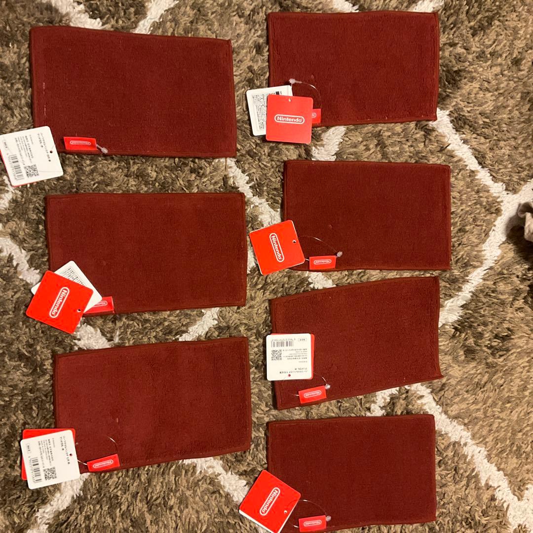 ハーフタオルハンカチ マリオ花札・赤　7種コンプリートセット　Nintendo