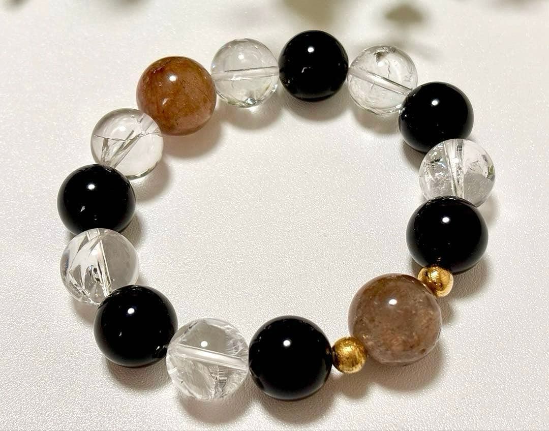 ちょこみんと　究極品質　オリジナルデザインの神大珠ブレス〜天照守護神14〜