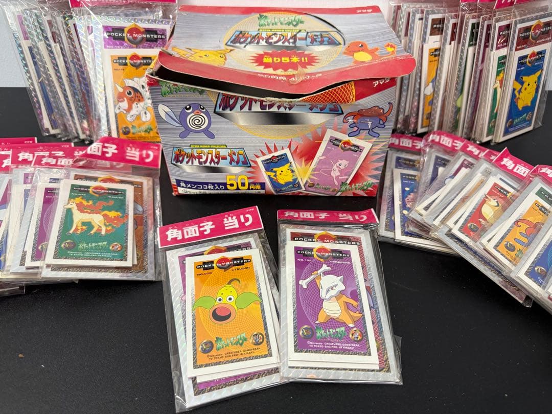 アマダ メンコ ポケモン カード 角メンコ セット 未開封 42点 全て
