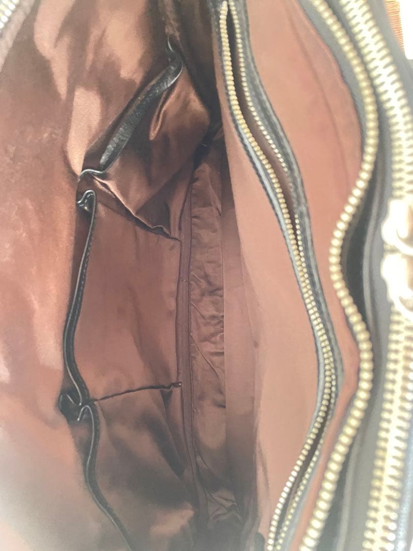 【3回使用】万双　シモーネＢＯＸ　ダブル天ファスナー　ブラック　ストラップ有り