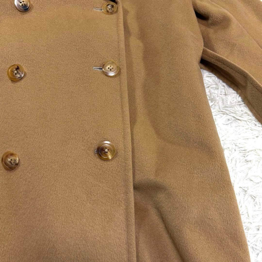 極美品】マダムニコル キャメル カシミア100% ダブルチェスターコート
