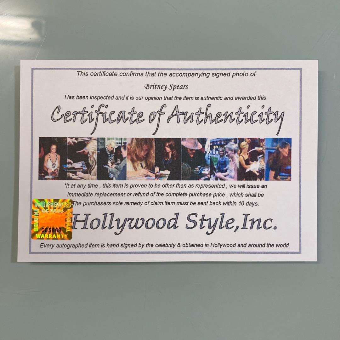 ブリトニー・スピアーズ直筆サイン入り2Lサイズ写真…Britney