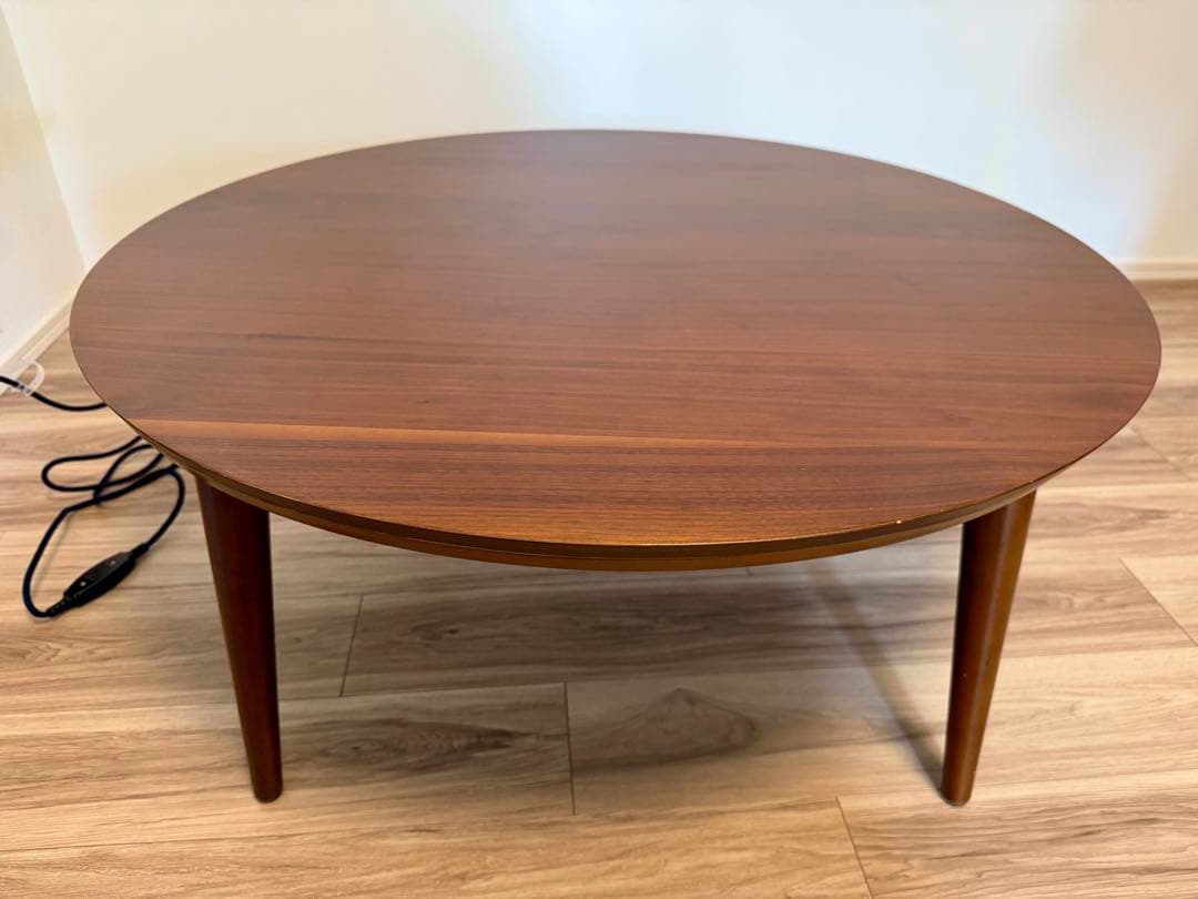 家具調こたつ(円型) 楽天市場】家具調コタツ こたつ 円形 木製（オーク材 ウォールナット材