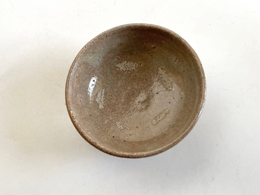 陶芸家 武末日臣 井戸 杯 盃 ぐい呑 酒器 平盃 梅花皮 共箱 李朝 唐津