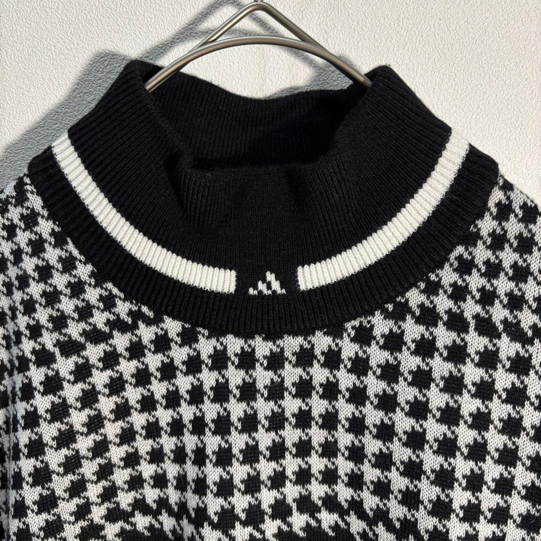 未使用　adidas ゴルフ　ネックモックチェック　プリーツ　セットアップ