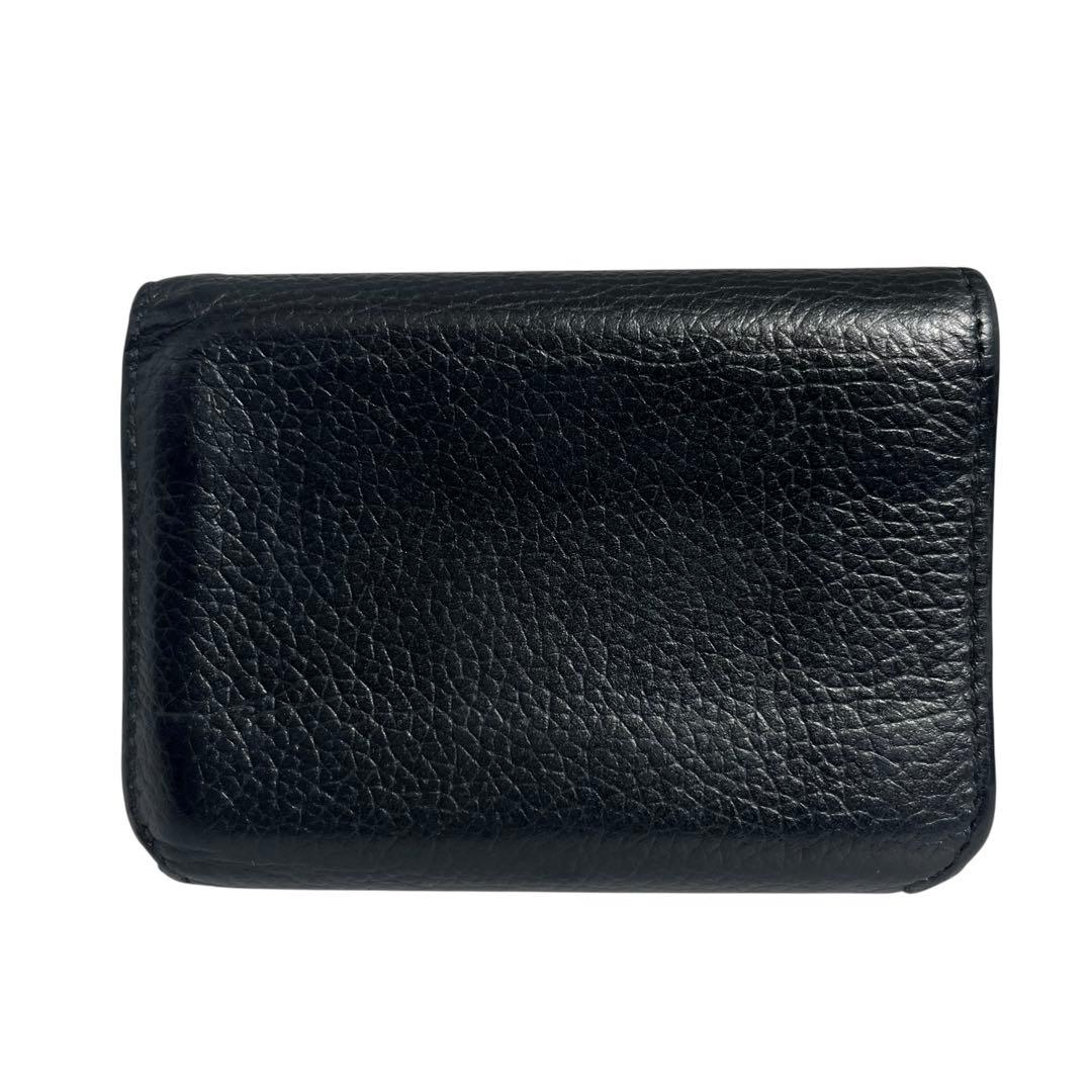 希少✨バレンシアガ 三つ折り財布 エブリデイ ロゴ プリント レザー