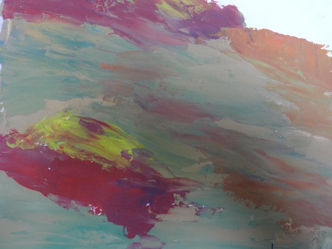 香月泰男 シベリアの丘 シベリア画集 1960年頃　肉筆油彩画　紙本著色・額装