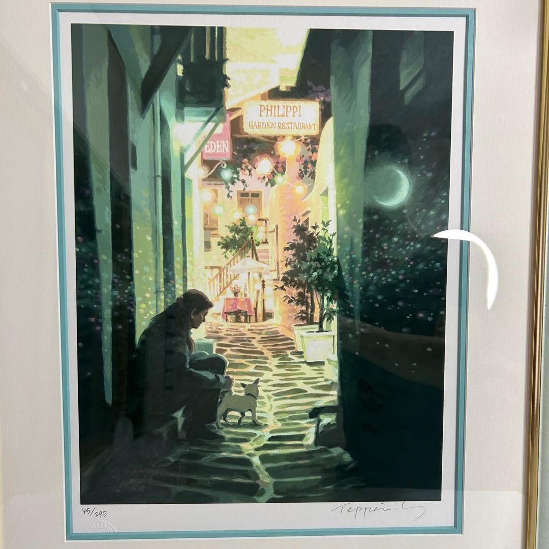 笹倉鉄平 絵画 リトグラフ ドリーミング 限定 アンティーク レア 直筆