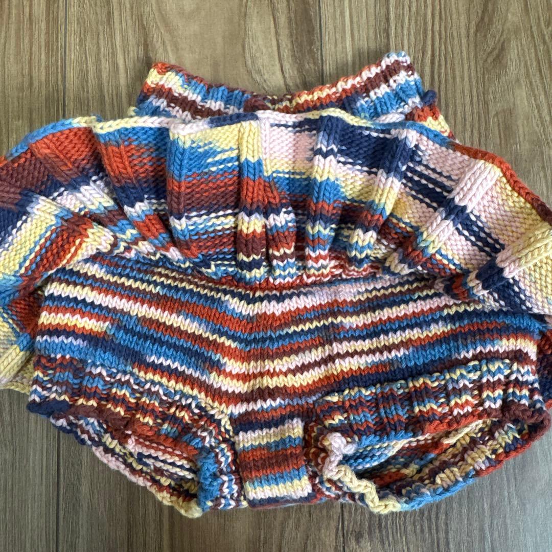 マルチカラーストライプフリルスカート 3-4y