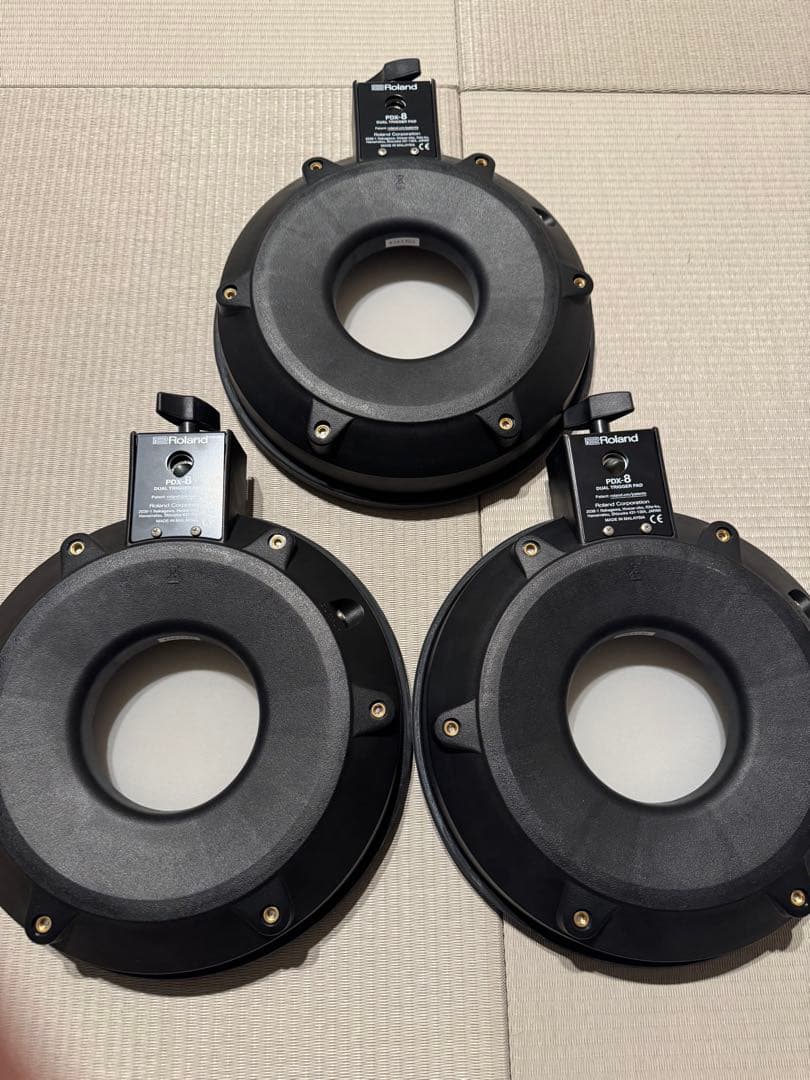 3x Roland PDX-8 電子ドラム スネア タム