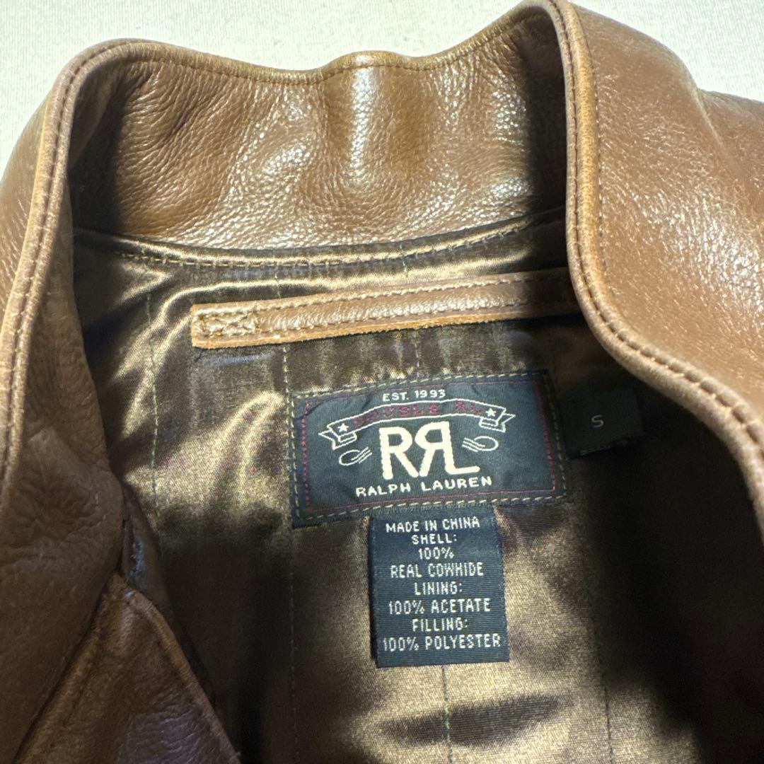 L 0様 RRL Ralph Lauren ブラウンレザ ジャケット サイズ5 ブラウン