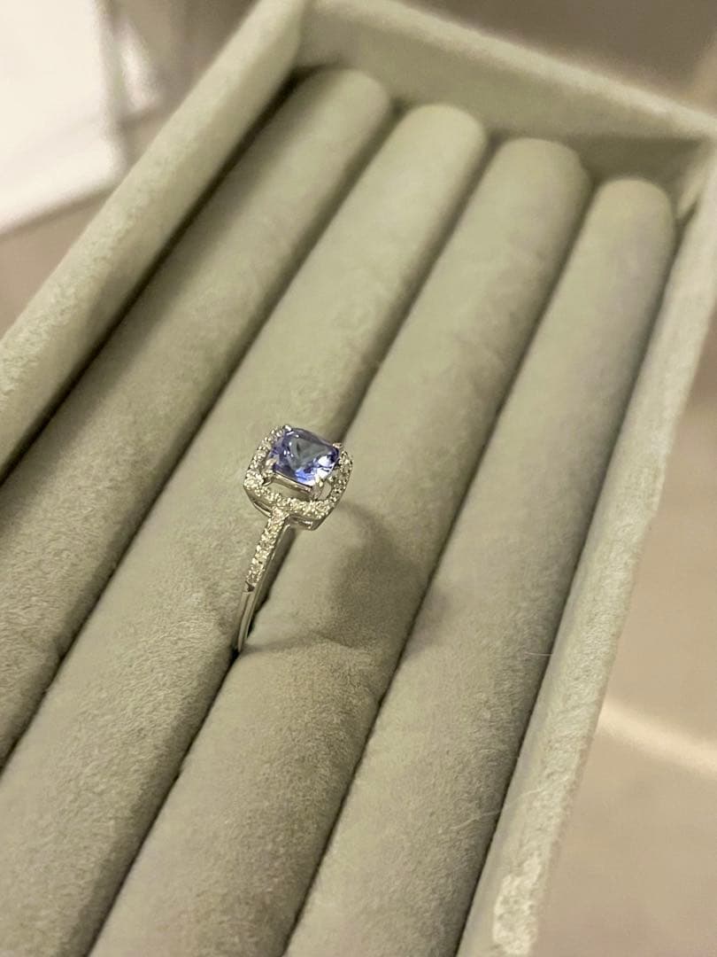 最終K14WGタンザナイト取り巻きリング