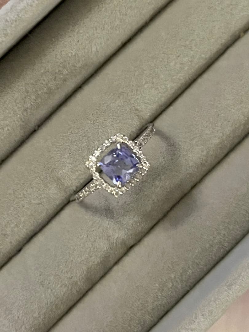 最終K14WGタンザナイト取り巻きリング