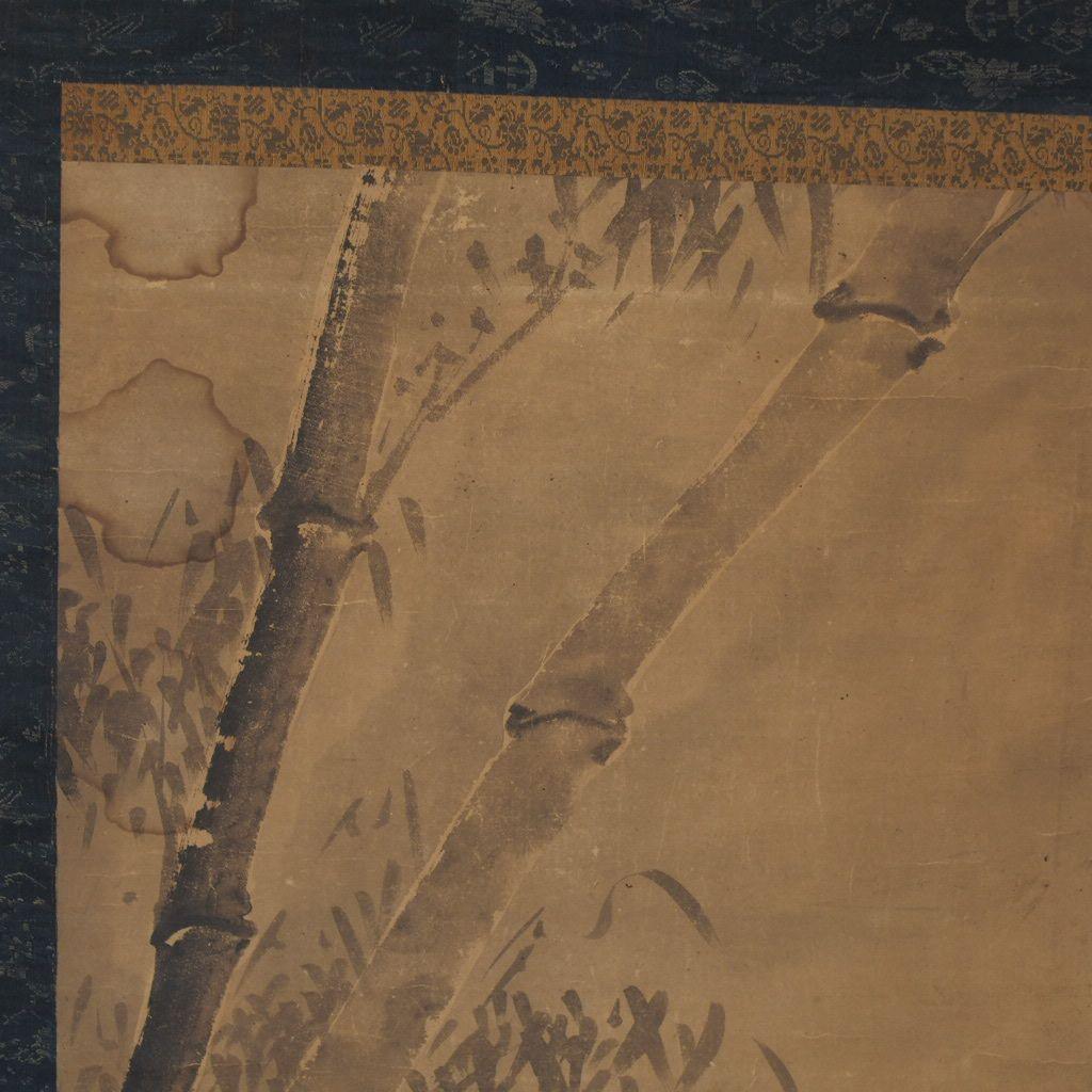 竹と虎の掛け軸 骨董 古美術 古道具