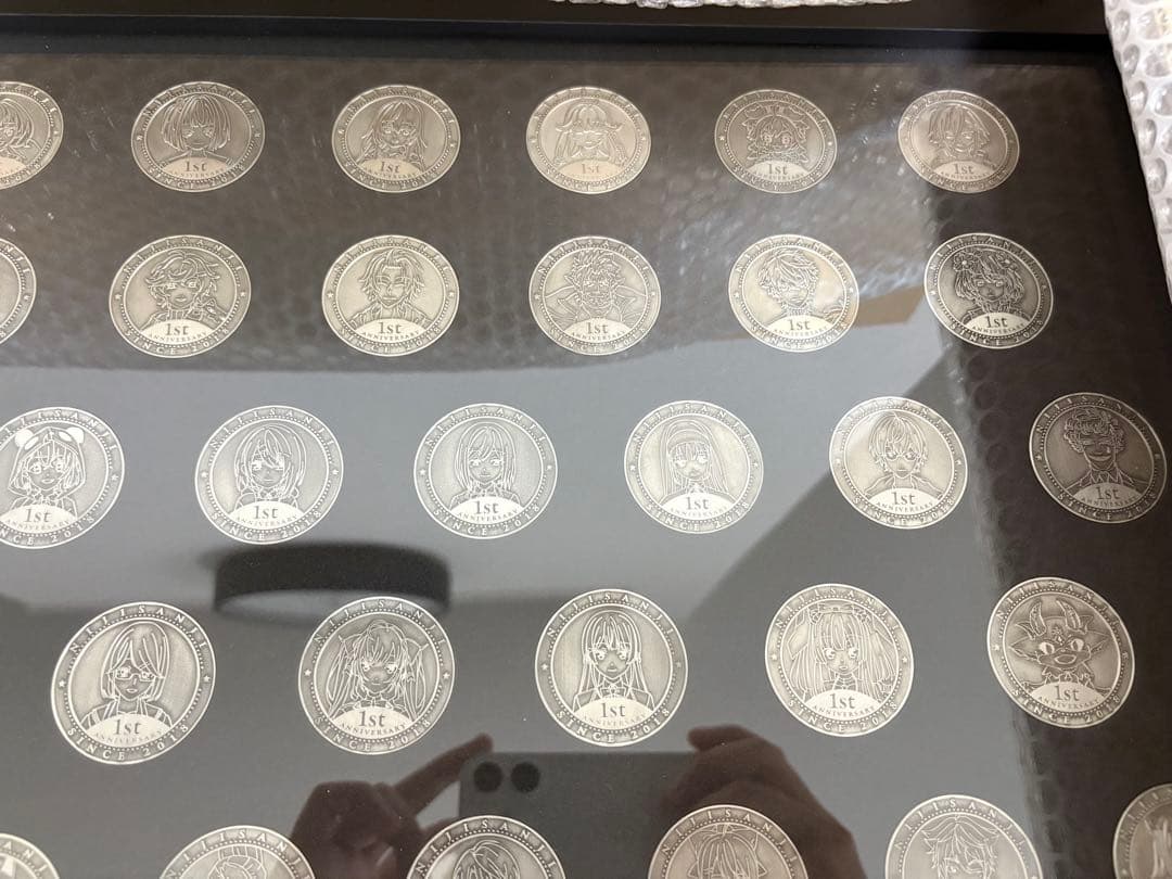 にじさんじ1周年記念メダル　65種コンプリートセット（額縁付き）