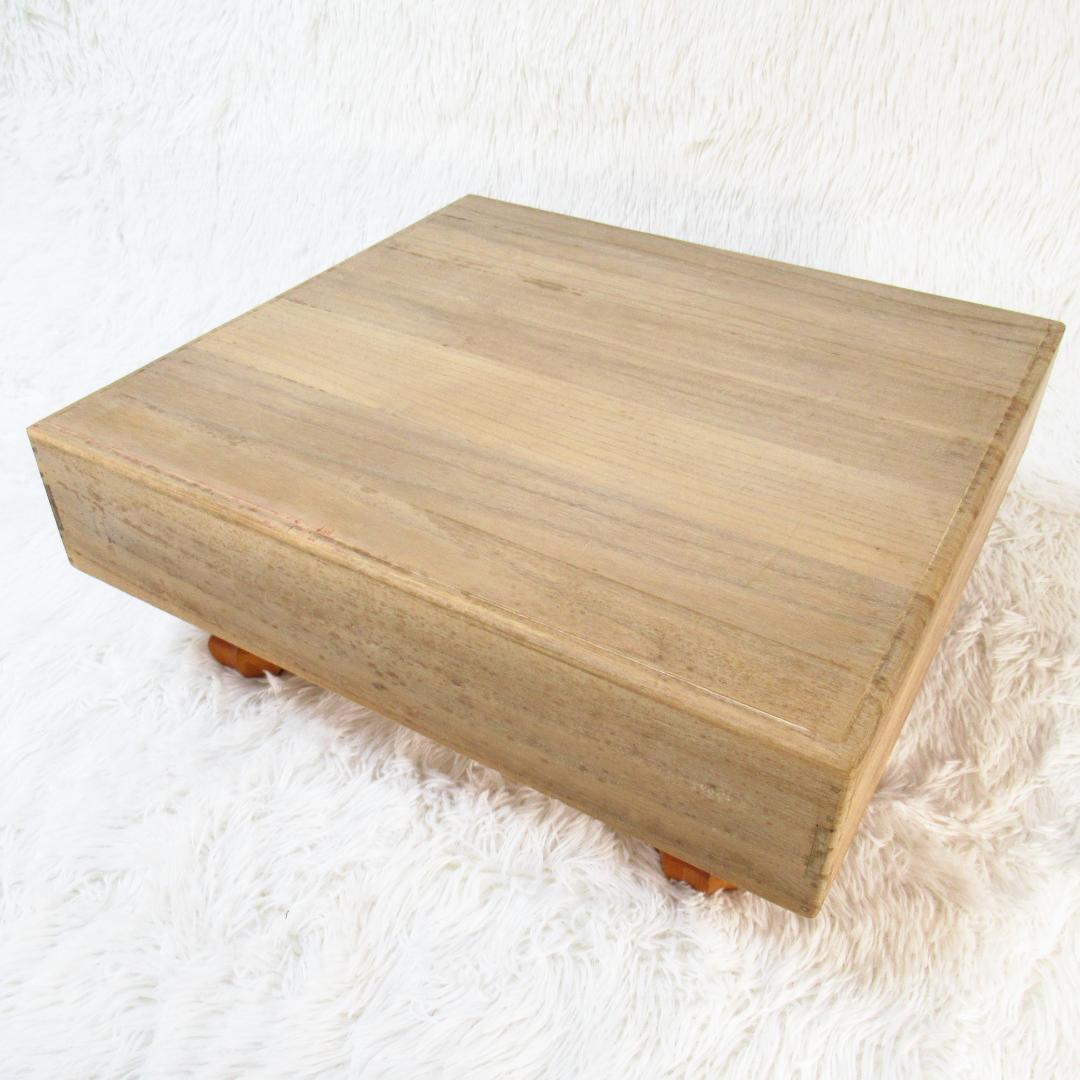 高級 本榧 碁盤 囲碁盤 柾目 ハギ盤 5枚継 厚さ8.6cm 2寸8分 脚付き