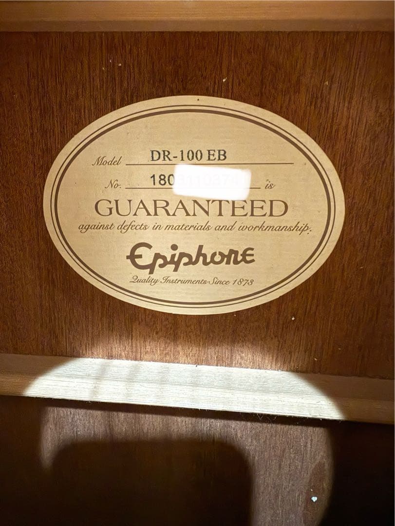 Epiphone DR-100 EB エボニー 純正ケース付