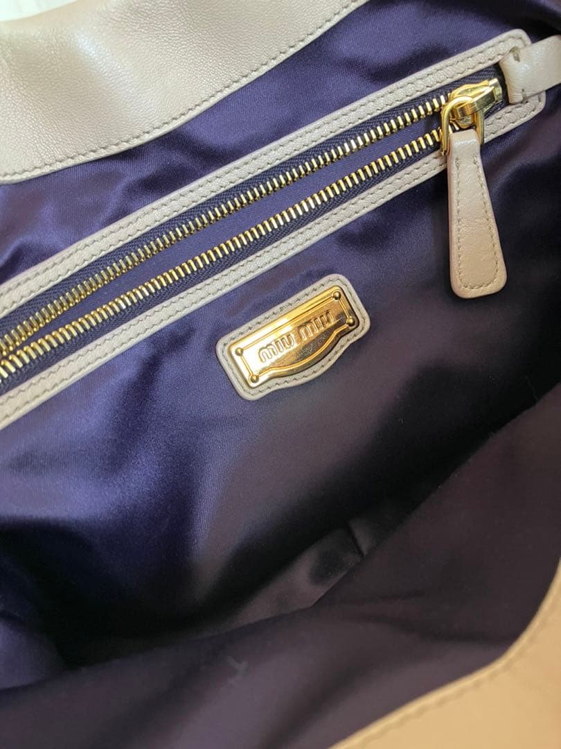 miumiu マトラッセ 2way バッグ カゴバッグ 本革ショルダーバッグ