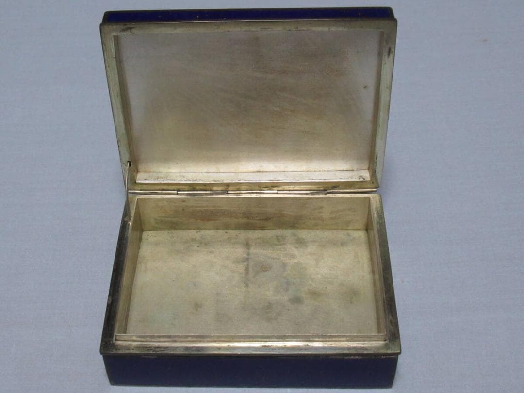 美品 希少 大正時代◇京七宝 稲葉七宝 内銀鍍銀 外観(小鳥/