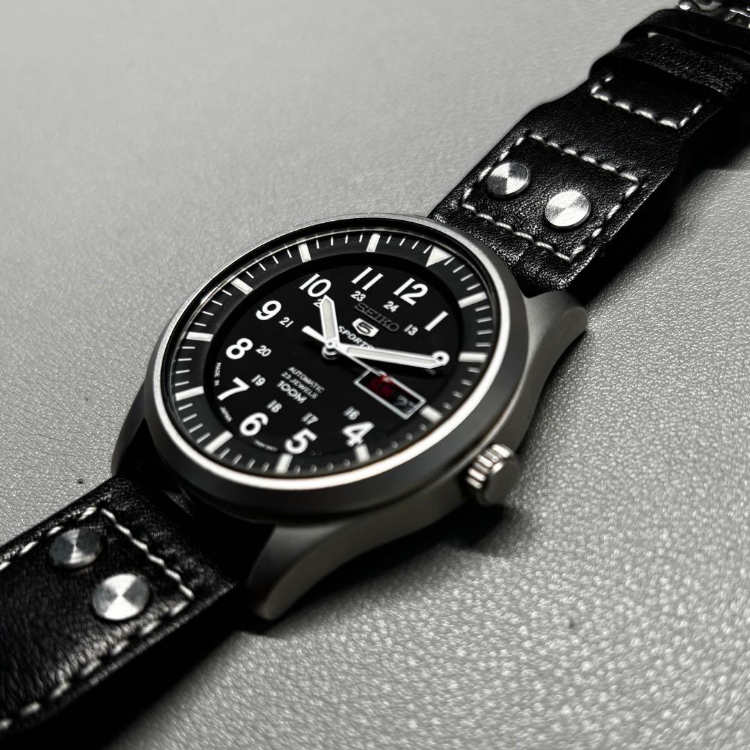 SEIKO5 SPORTS SNZG15K1 ミリタリー 7s36