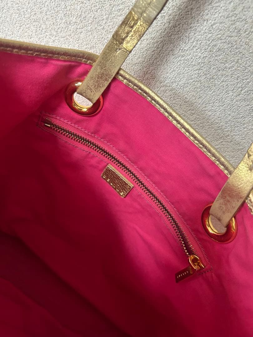 CELINE マカダム柄 ピンクトートバッグ