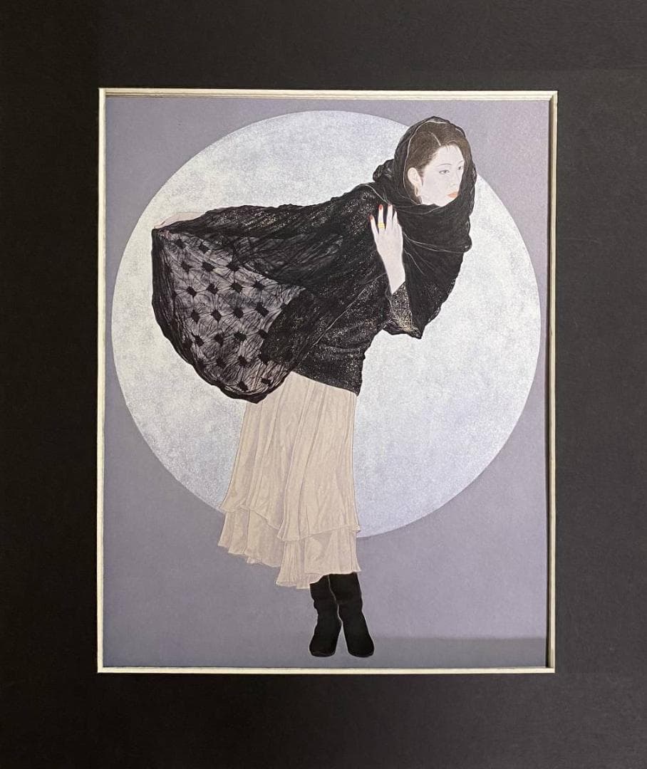 堀泰明、【RONDO】、希少な額装用画集より、新品額装付、状態良好