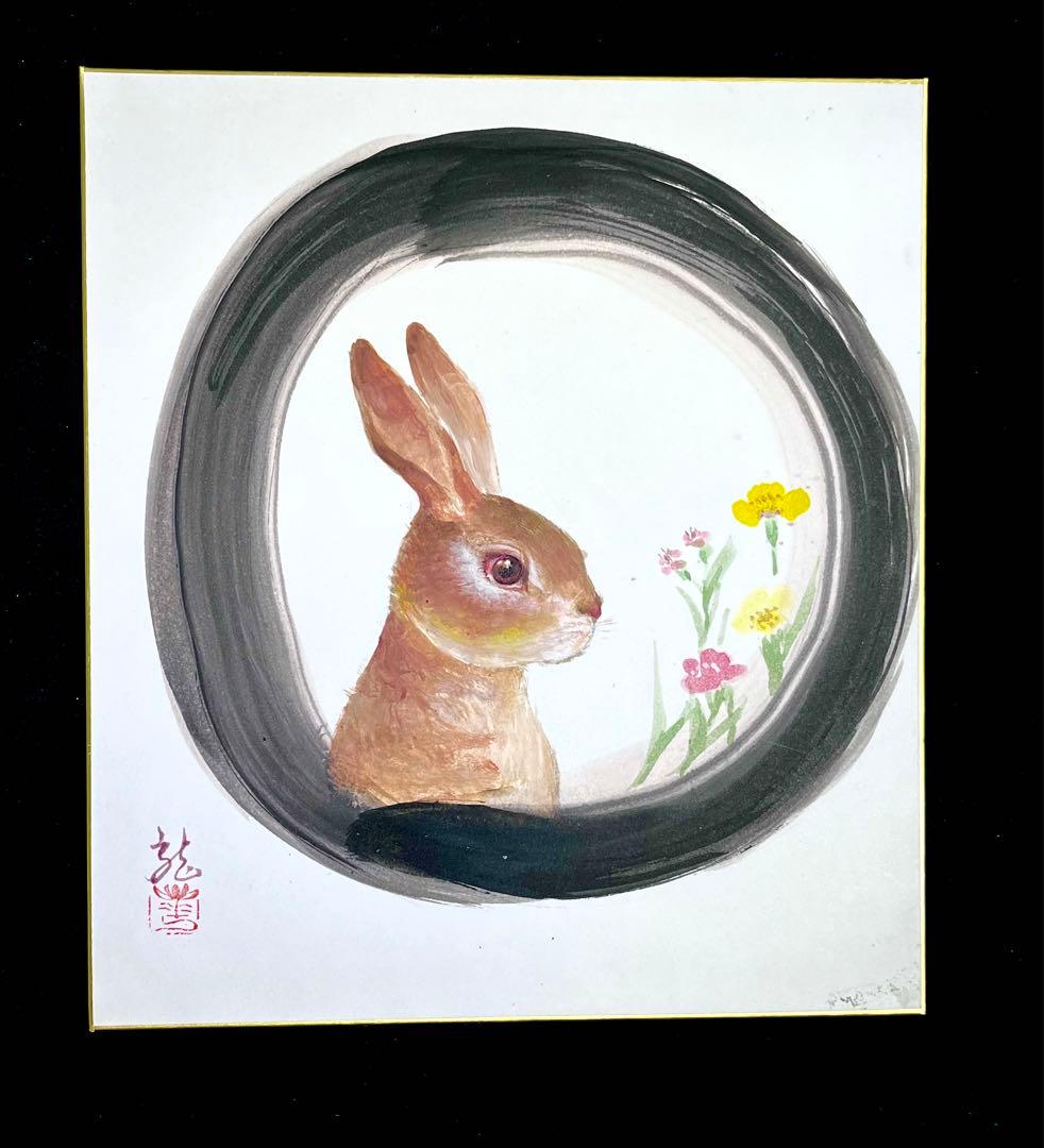 中国著名画家：李庚画伯の肉筆色紙作品（2枚）と芸大先生の