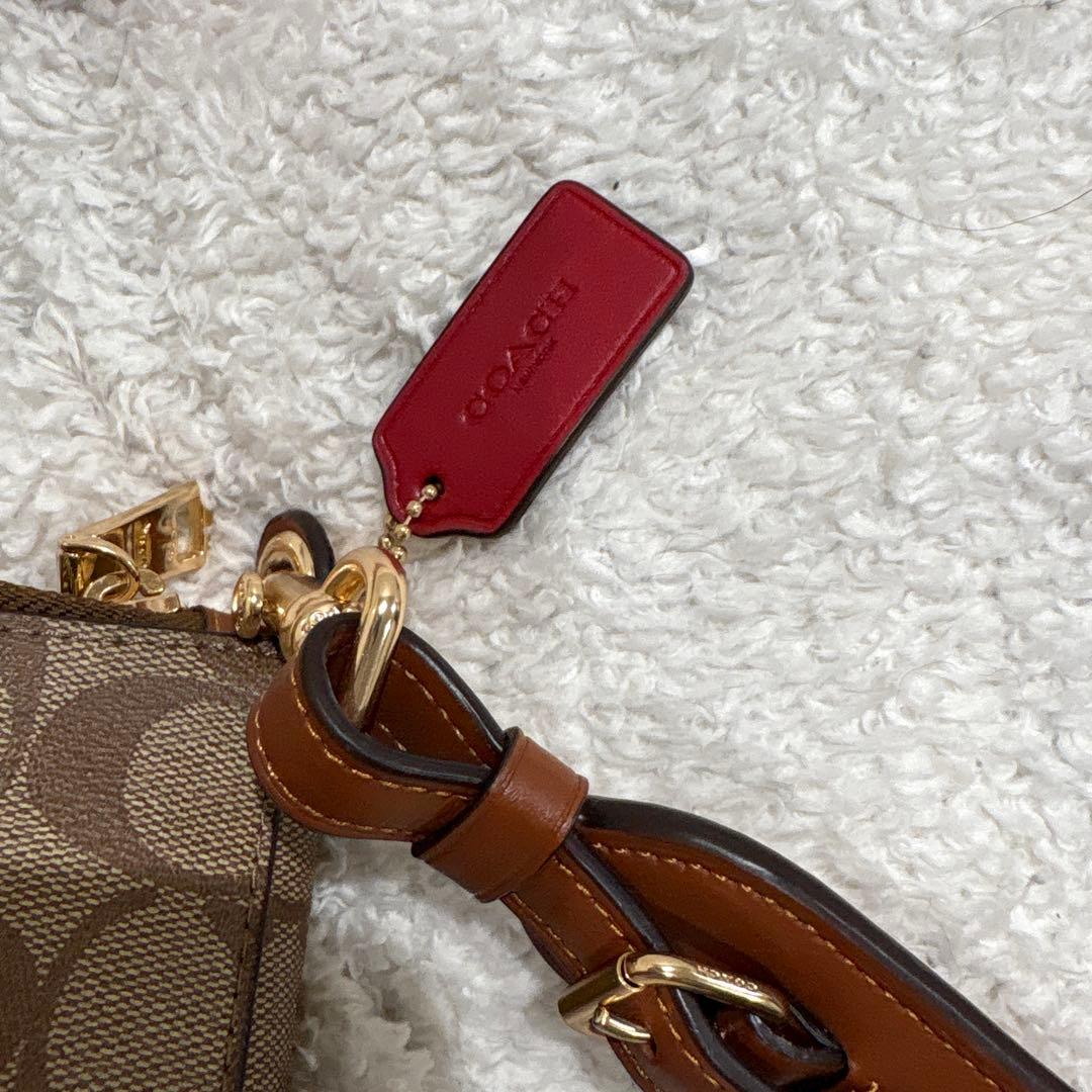 COACH ロゴ ショルダーバッグ ブラウン