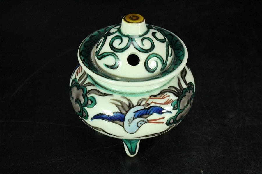 九谷 色絵 香炉(K-LC861)