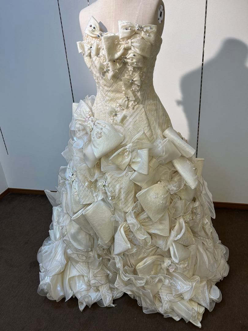 シュガーケイ KEI-0211 9-13T アイボリー フリルウェディングドレス