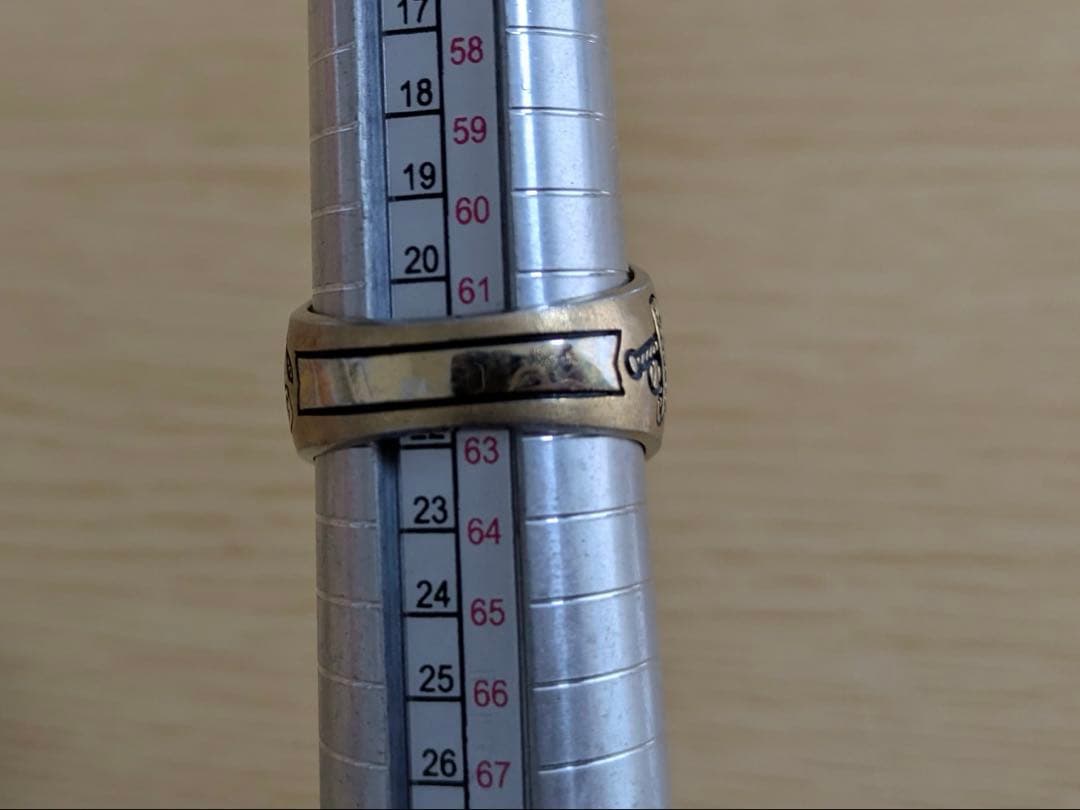 ◆激レア◆カレッジリング◆ブルー◆10金メッキ◆指輪22号◆メンズ