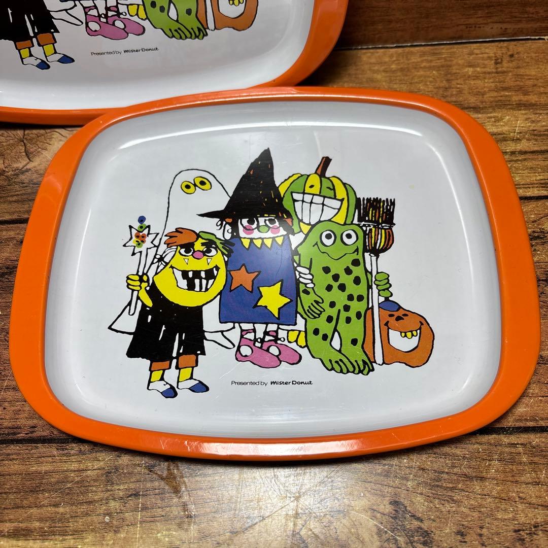ミスタードーナツ 1974年 ノベルティ アメリカおばけ アートトレイ 2枚