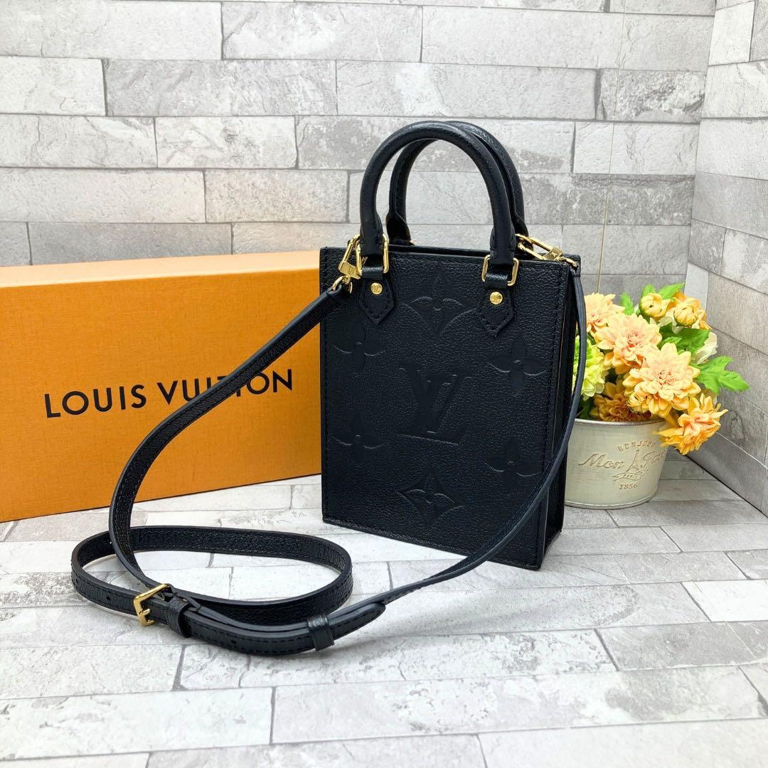 ルイヴィトン プティット・サックプラ ミニバッグ モノグラム　アンプラント　黒