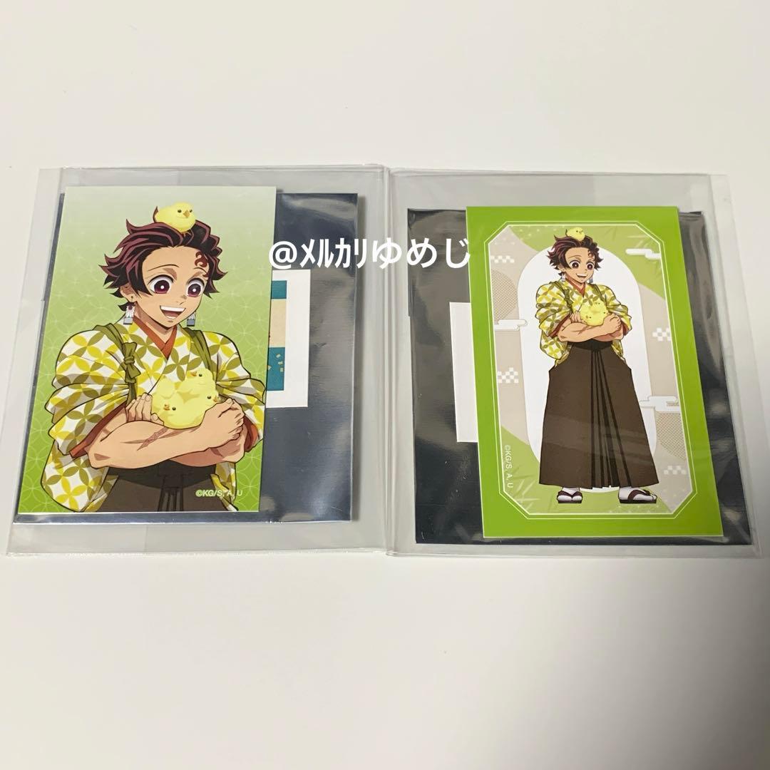 鬼滅の刃 東武動物公園 アクリルネームプレート 缶バッジ カード 竈門