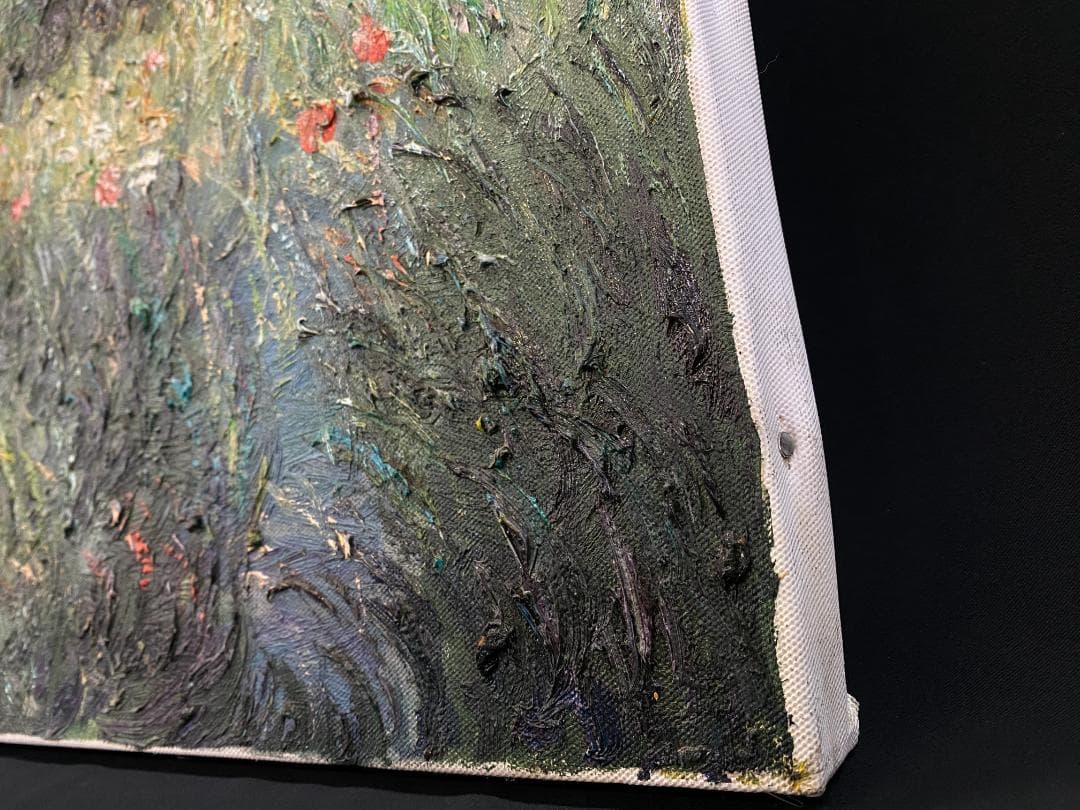 クロード・モネ『ヴィトゥイユの眺め』手描き 油絵 摸写 複製画③